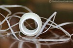 Closeup of dental floss.