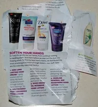Pages I tore from magazines and carried around with me into stores to find the best body lotion for dry skin. 