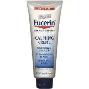 Eucerin Calming Creme is one of the best dry skin lotions, but it is a little greasy feeling