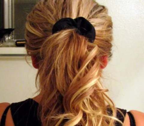 here is a picture of a high ponytail hairstyle from the back