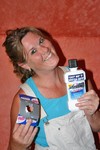 Lynnette with the Listerine pre-brush whitening rinse and the special rebate offer.